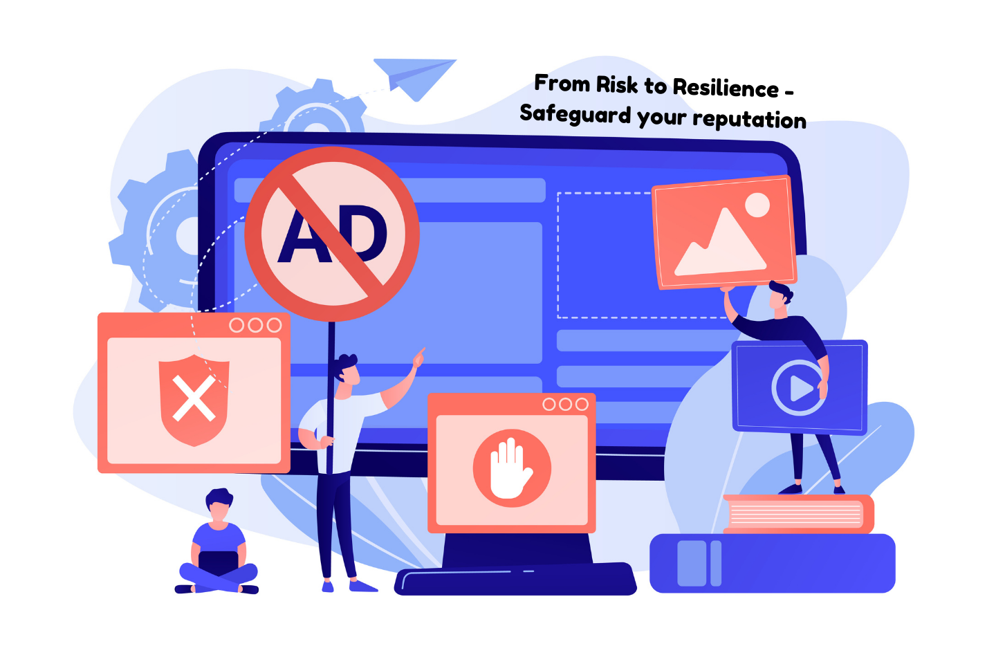 Reputation management using social media listener tools to suppress negative content and protect brand image.